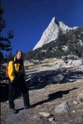 Karl on the trail to Cathedral Peak