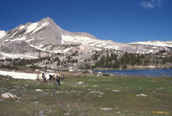 Resting under North Peak, 20 Lakes Basin