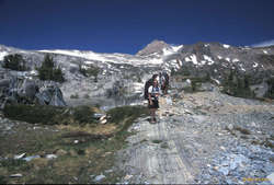 Jess with the McCabe Pass on the skyline