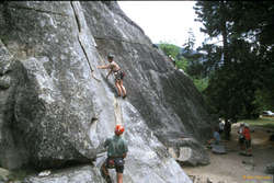 Michael on his first lead, Swan Slab