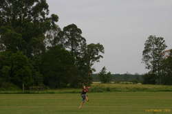 James midair catching