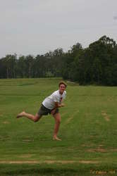 Karl in perfect throwing style