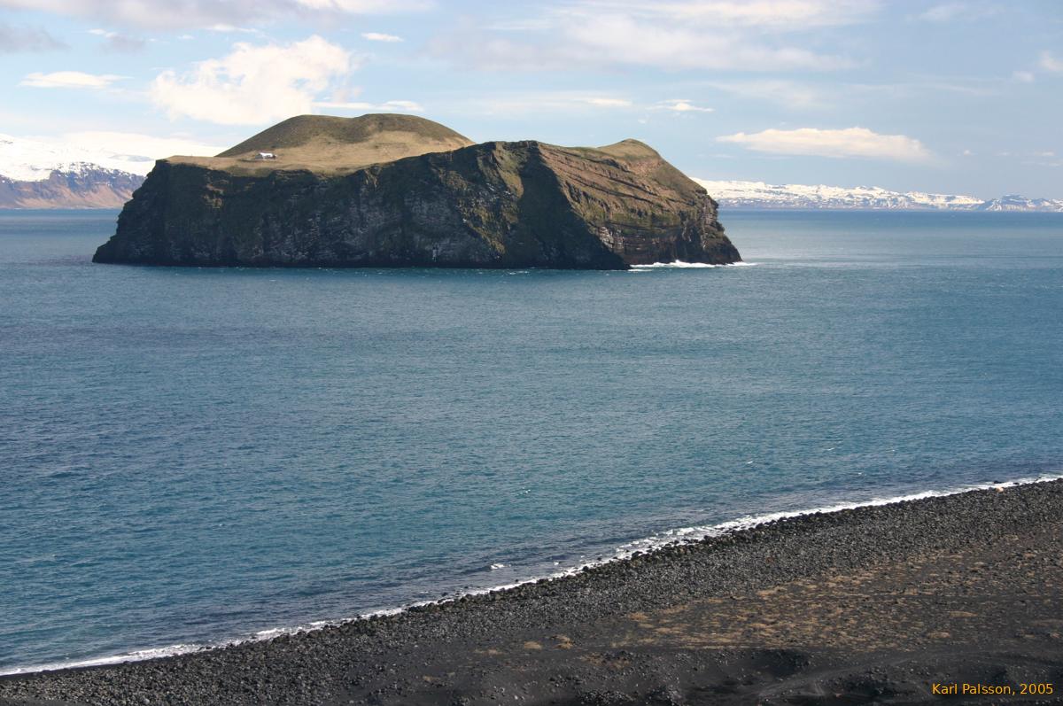 Bjarnarey, and it's puffin hunting cabin