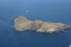 Offshore island and puffin house