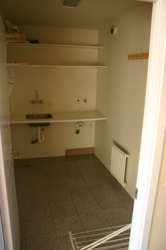 A dedicated laundry room