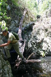 This downclimb was a lot harder than Derek has made it look