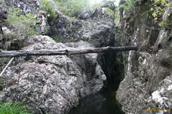 Derek atop a fairly pretty section on the way out