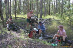 Afternoon tea, Derek, Geoff, Mum, Hilary