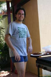 The host with the most, Toby doubling up as Chef