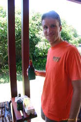 Karl attempting to help cook