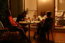 Karl, Jono, Damo, Cacey, the final night contingent