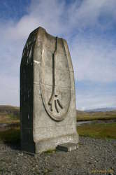 Massive crazy memorial for Jón Eriksson, a figure from the 18th century