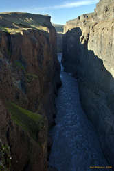 Hafrahvammar canyon downstream from the dam