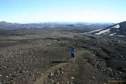 Mum walking up to the top of Hrafntinnusker