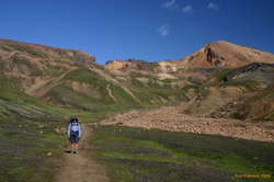 It was a long steep slippery walk down from up on that plateau