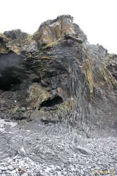 Extremely twisted rock, at Hellnar