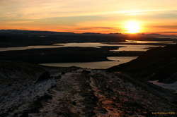 Looking back down the track