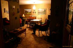 Two sides of Tanja talking on the phone