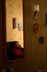 Tanja on the phone in another world 