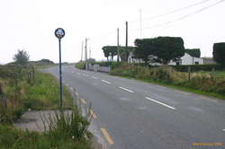 Bus stop in the middle of nowhere, with no footpath to get there