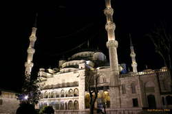 The Blue Mosque at night