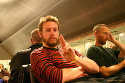 Jared gives the blessing sign