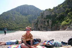 Matt lounging at Olimpos