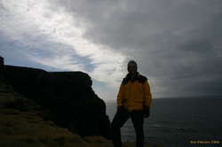 Karl under the front at Látrabjarga