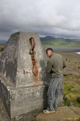 Big old stanchions at Dyrhólaey