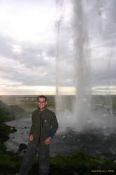 Scott behind Seljalandsfoss