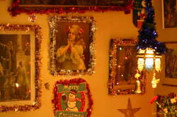 The kitchen was redecorated for christmas