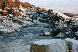 Quiet burbling falls