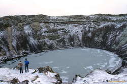 Kerið full of ice