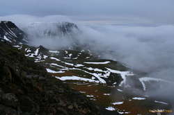 Snow comes and goes at this time of year. Looking ESE