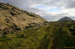 The walking track across the lava