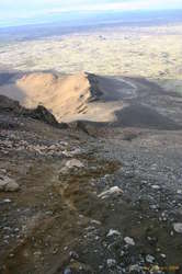 Slippery and loose near the top