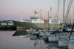 The yachters lined up