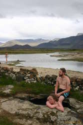 Jared and Nerida admire the view, Kate wanders