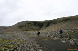 Coming down off the plateau to the glacier edge
