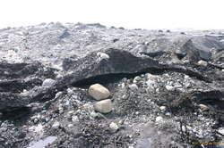 Down here the ice was extremely dirty, and much slipperier