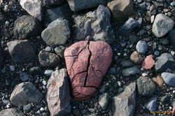 Glaciers munch up rocks