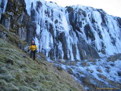 Karl walking out of the amphitheatre