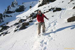 Too steep and slippery for Steinar