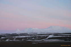 Kerlingafjöll from Kúlur around dusk