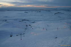 Bláfjöll and Reykjavík, looking WNW
