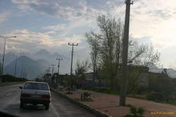 Mountains towering over Antalya