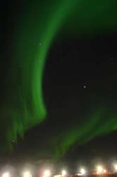 Bright arcs over streetlights