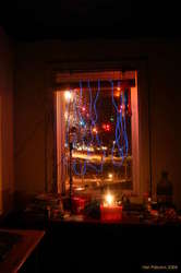 Christmas decos in the window