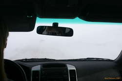 Whiteout conditions driving home