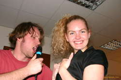 Rock god and adoring fangirl